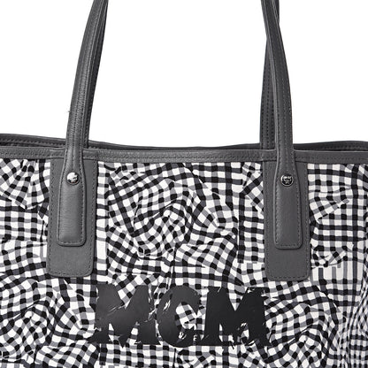 MCM Visetos Medium Liz Reversible Shopper Tote Phantom Grey 16 of 16