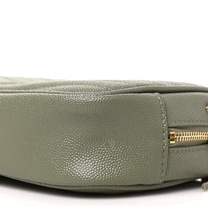 Saint Laurent Grain De Poudre Matelasse Monogram Mini Lou Camera Bag Light Sage 8 of 8