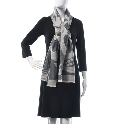 Alexander McQueen Wool Oversized Skull Scarf Grey 2 of 5