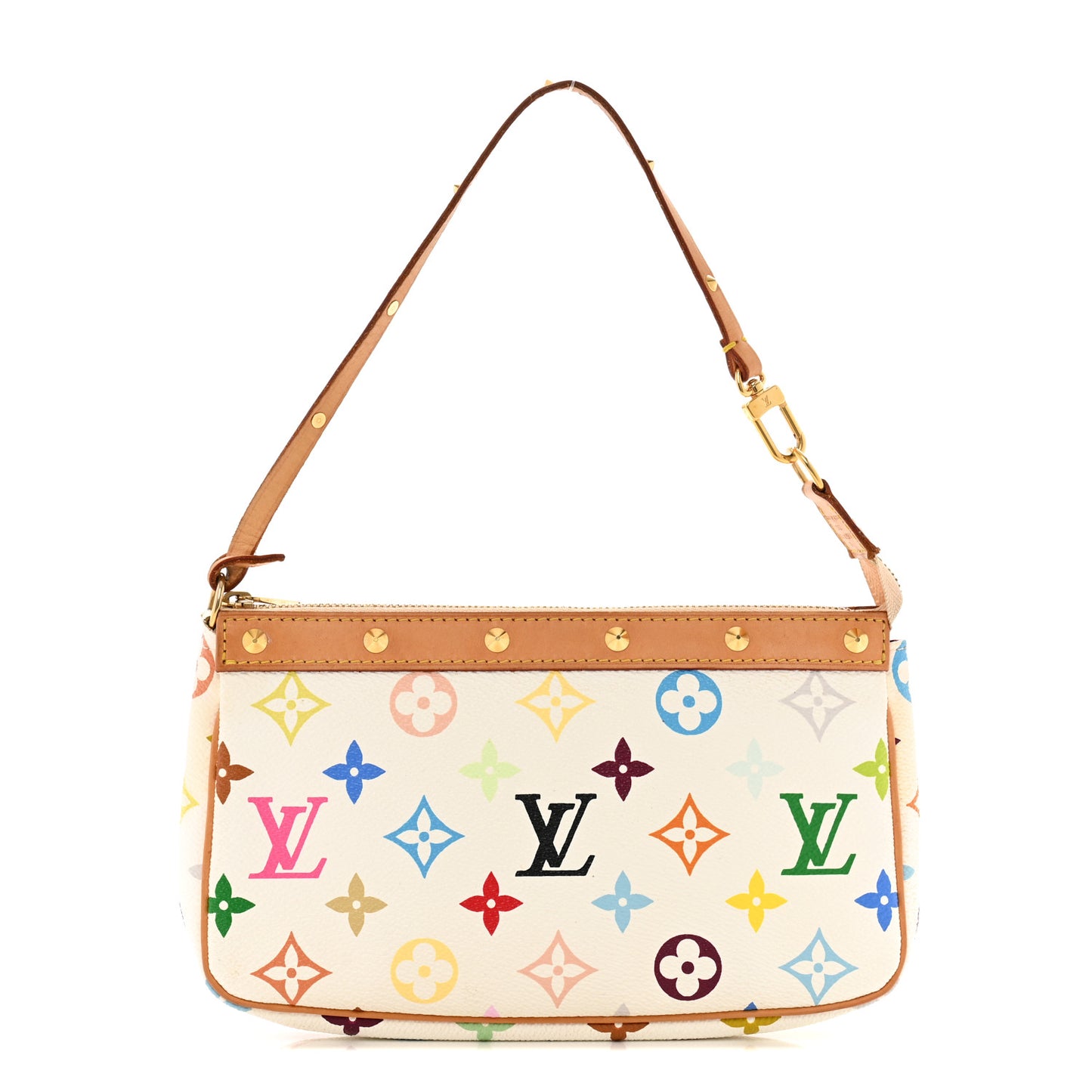 Monogram Multicolor Pochette Accessories White