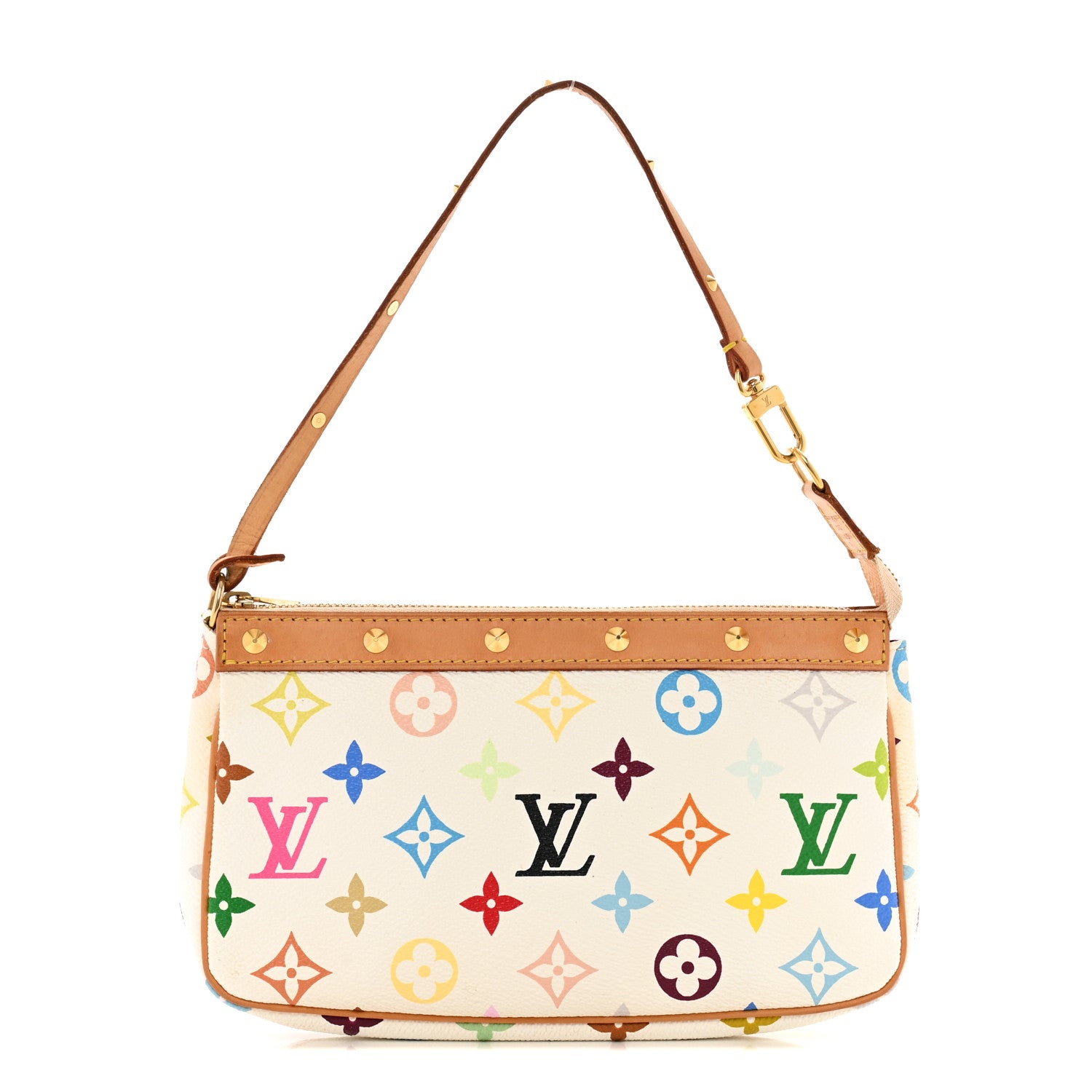 Louis Vuitton Monogram Multicolor Pochette Accessories White 1 of 13