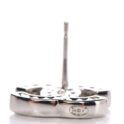 Chanel Crystal CC Earrings Silver 4 of 5