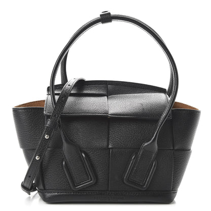 Bottega Veneta Grained Calfskin Mini Maxi Intrecciato Arco 33 Black 1 of 9