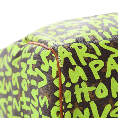 Louis Vuitton Monogram Graffiti Speedy 30 Green 7 of 12
