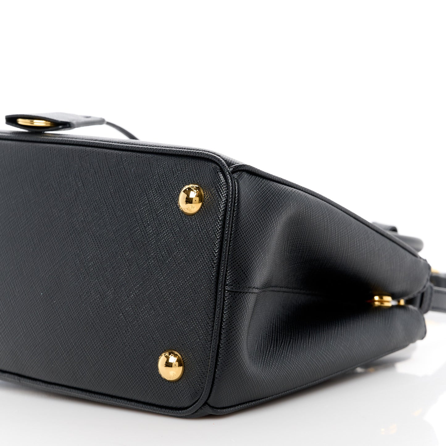 Saffiano Small Galleria Double Zip Tote Black