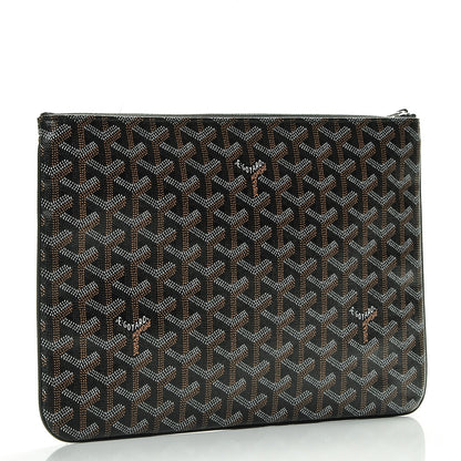 Goyard Goyardine Senat Pochette MM Black Gold 3 of 6