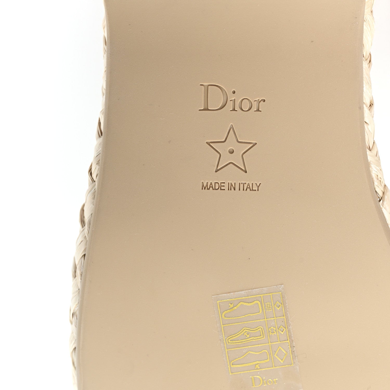 Christian Dior Raffia Embroidered Dway Mules Slide Sandals 38 Jute 3 of 9