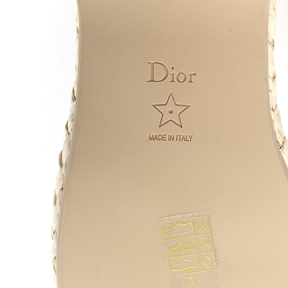 Christian Dior Raffia Embroidered Dway Mules Slide Sandals 38 Jute 3 of 9