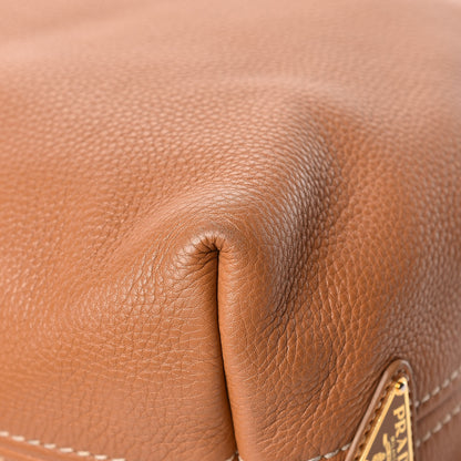 Prada Vitello Daino Logo Hobo Cuoio 11 of 16