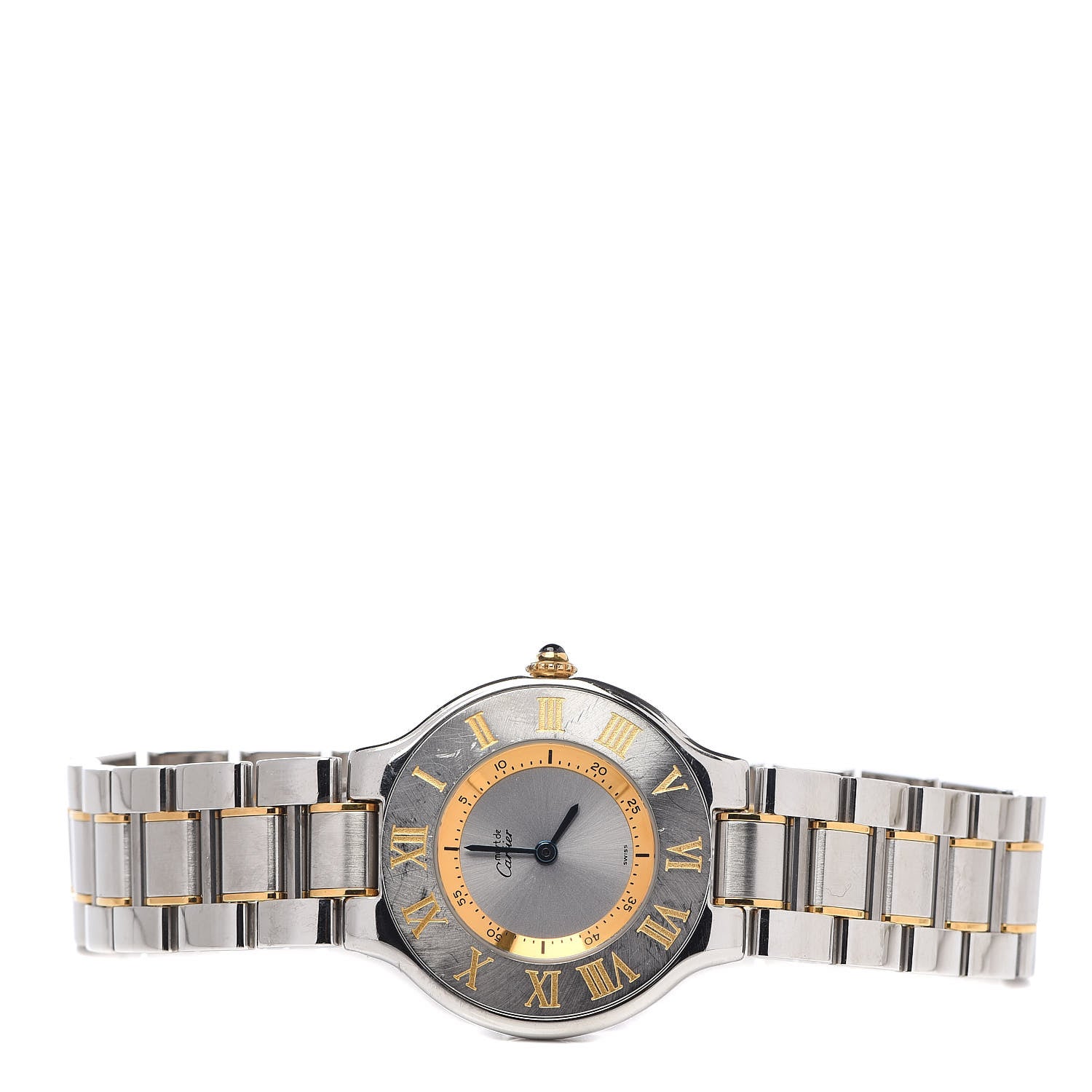 Cartier Stainless Steel 18K Yellow Gold 31mm Must De 21 Quartz Watch 3 of 7