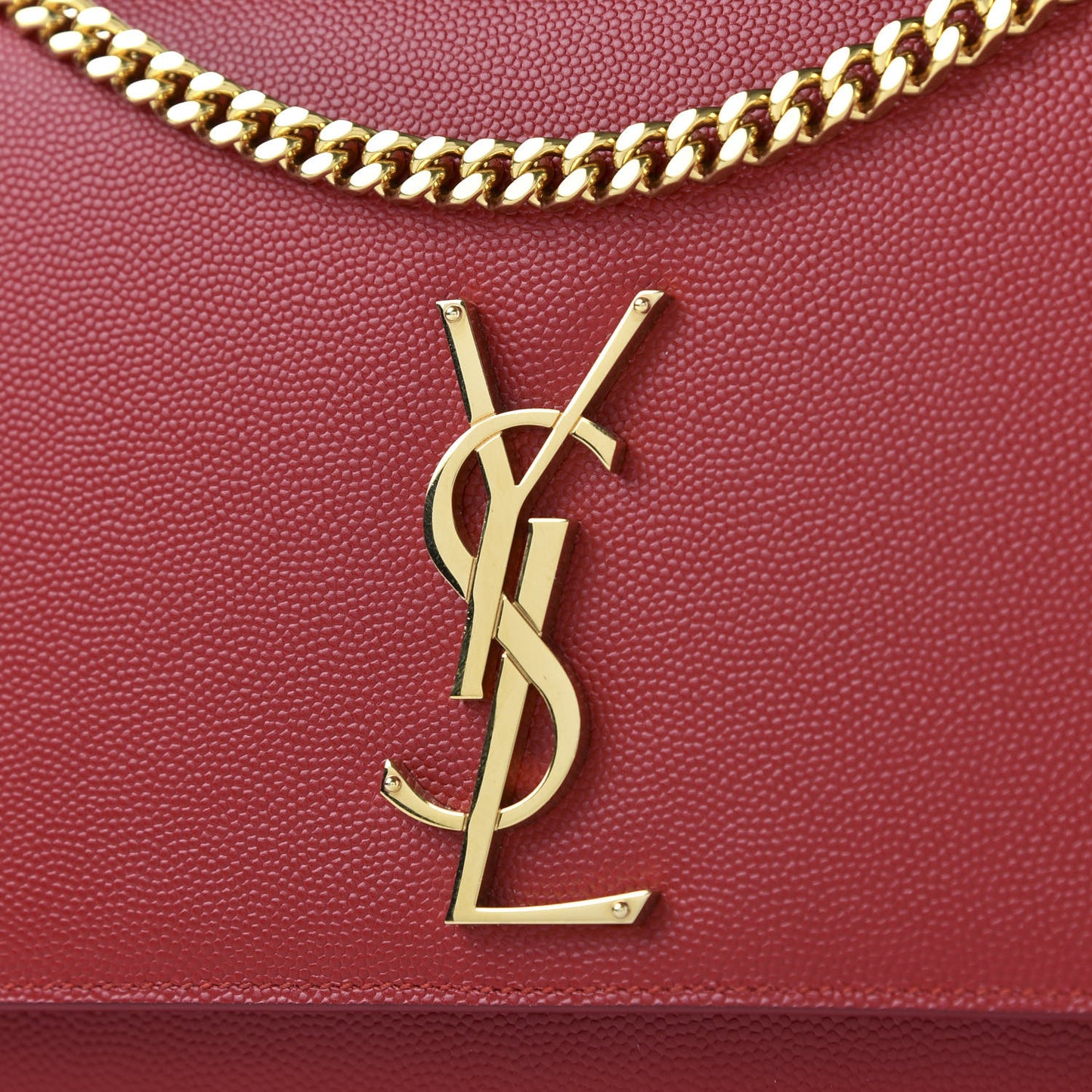 Grain De Poudre Medium Monogram Kate Satchel Red