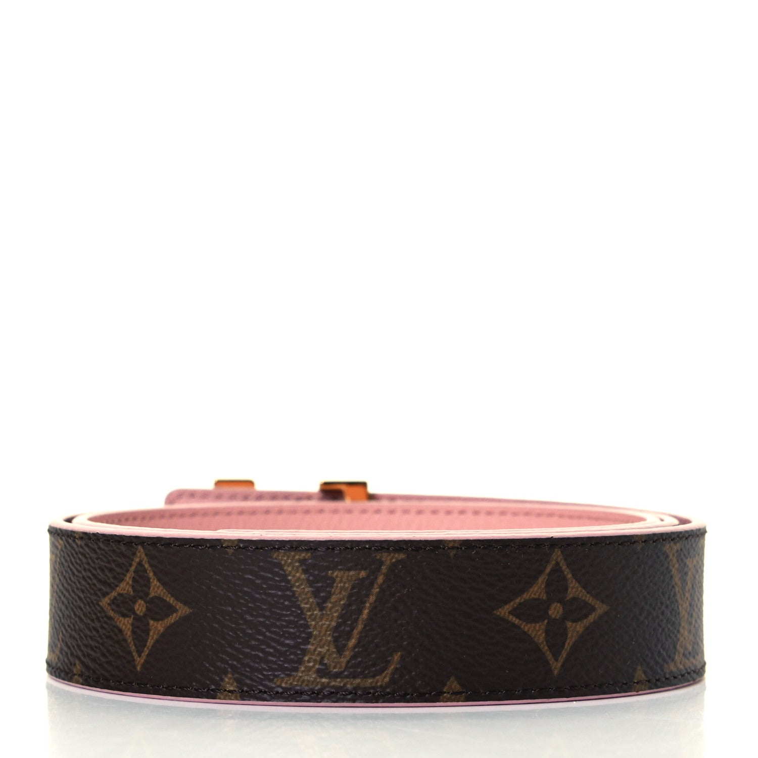 Louis Vuitton Calfskin Monogram 30mm LV Initiales Reversible Belt 90 36 Rose Poudre 2 of 4