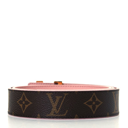 Louis Vuitton Calfskin Monogram 30mm LV Initiales Reversible Belt 90 36 Rose Poudre 2 of 4