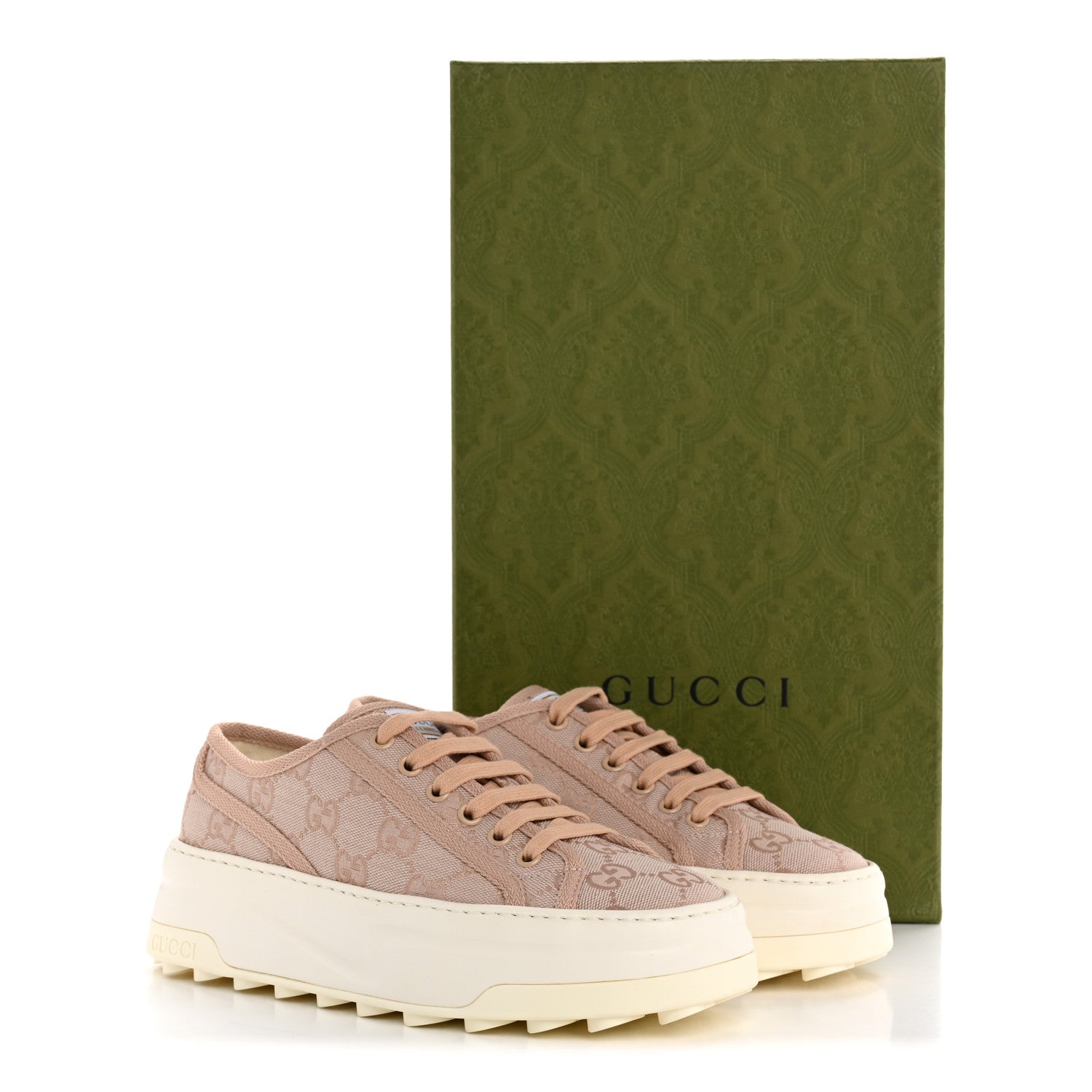 Gucci GG Monogram Womens 1977 Tennis Platform 52mm Sneakers 36 Skin Rose 10 of 10