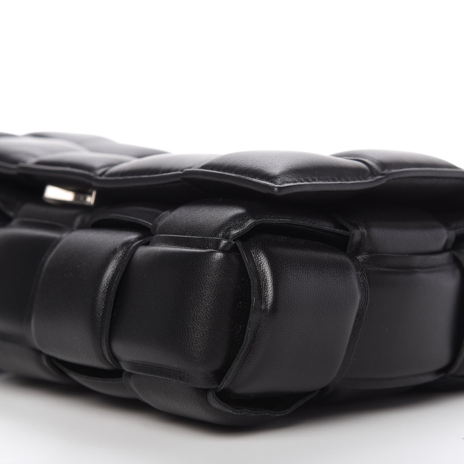 Bottega Veneta Lambskin Maxi Intreccio Padded Chain Cassette Crossbody Bag Black 7 of 9