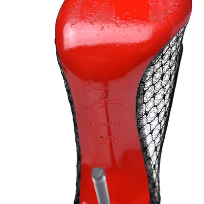 Christian Louboutin Nappa Bas Resille Follies Lace 100 Pumps 38.5 Black 7 of 9