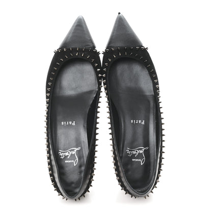 Christian Louboutin Nappa Suede Spikes Duvettina Ballerina Flats 38 Black 2 of 9