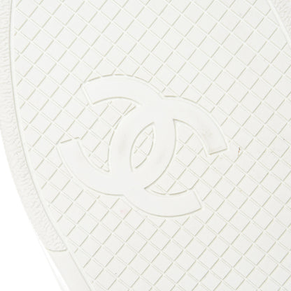 Chanel Calfskin CC Sneakers 37 White 6 of 10