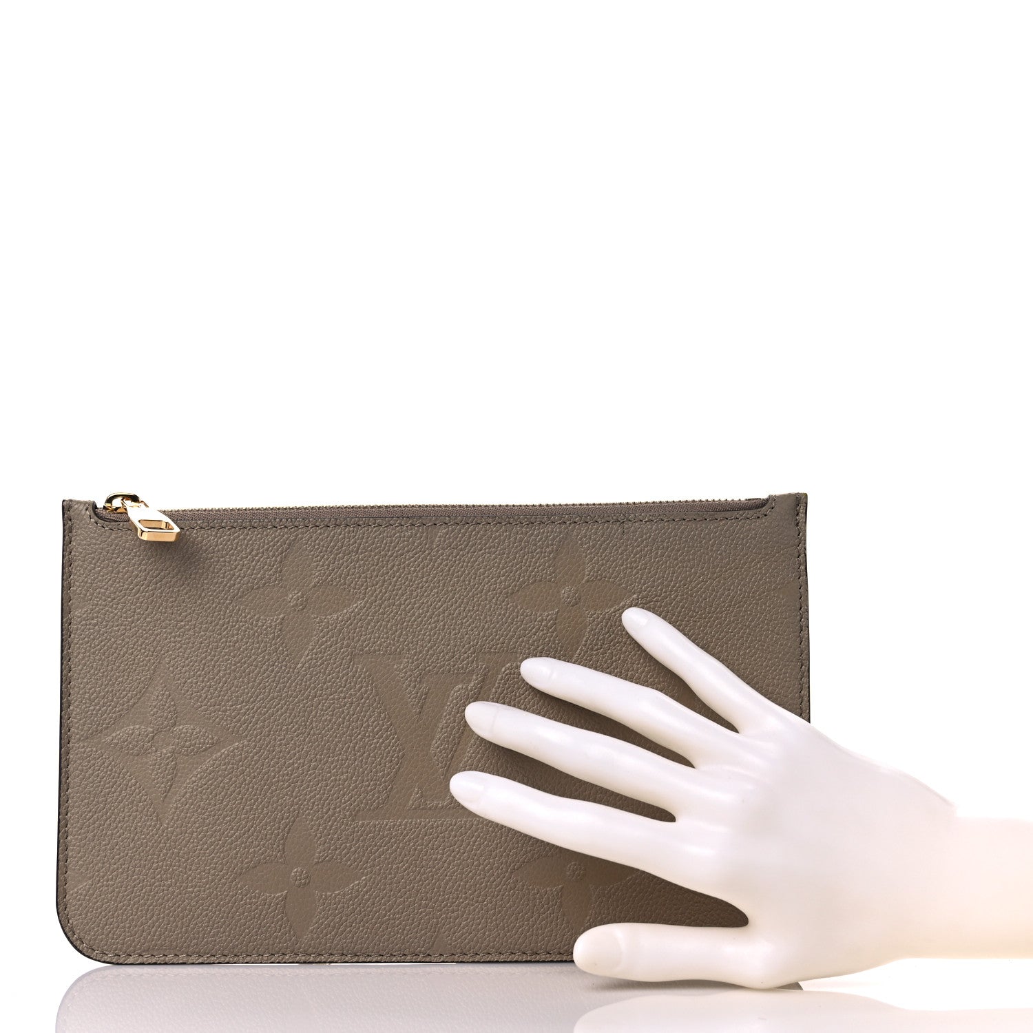 Louis Vuitton Empreinte Monogram Giant Neverfull MM Pochette Tourterelle 2 of 7