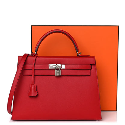 Hermes Epsom Kelly Sellier 32 Rouge Casaque 45 of 45