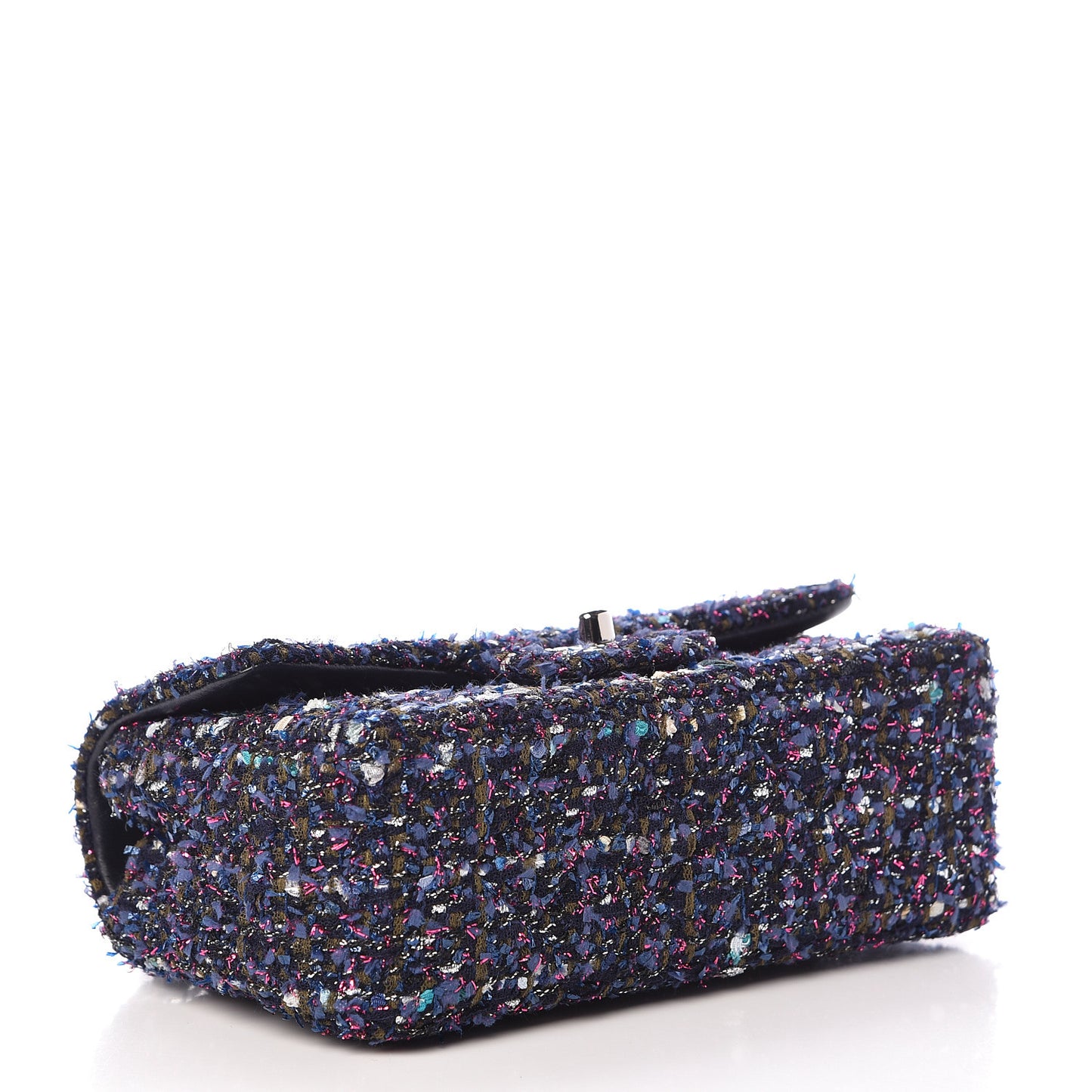 Tweed Quilted Mini Rectangular Flap Blue Purple Khaki Pink