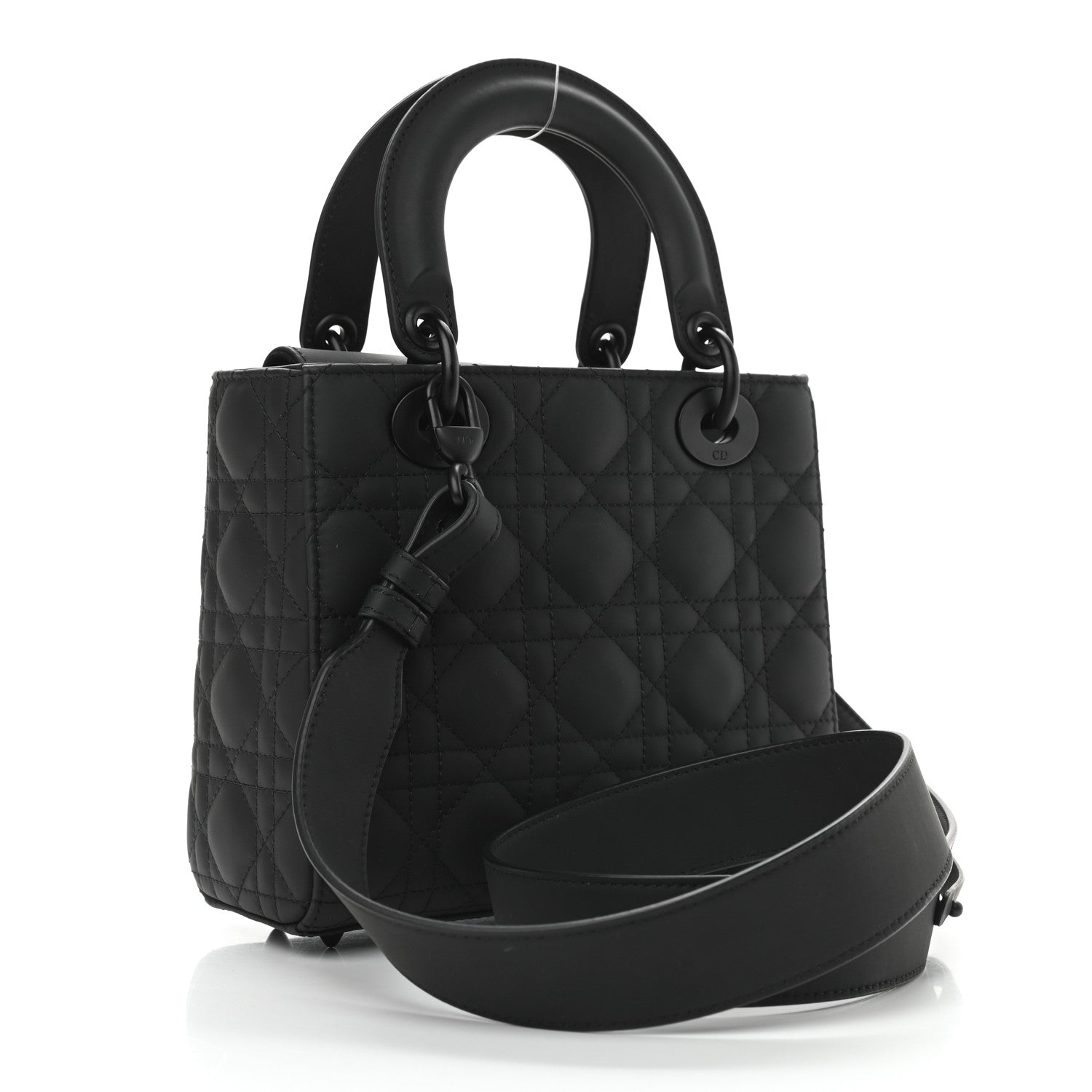 Christian Dior Ultra Matte Calfskin Cannage Small My ABCDior Lady Dior Black 3 of 9