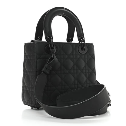 Christian Dior Ultra Matte Calfskin Cannage Small My ABCDior Lady Dior Black 3 of 9