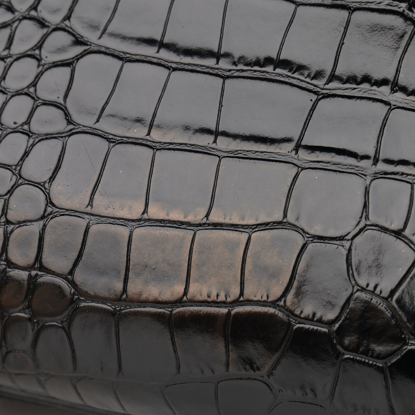 Calfskin Crocodile Embossed Small Antigona Black