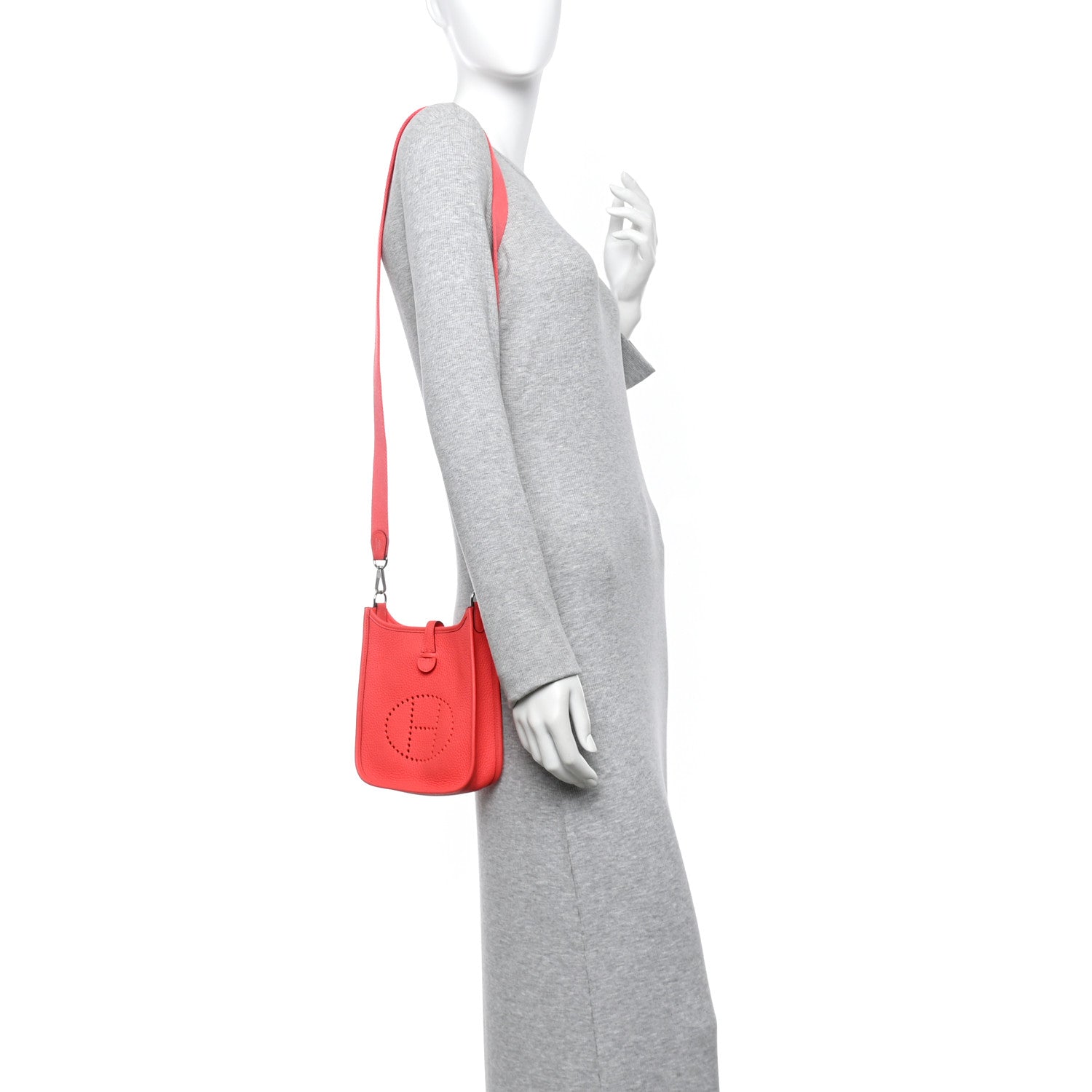 Hermes Taurillon Clemence Evelyne TPM Rose Jaipur 2 of 12