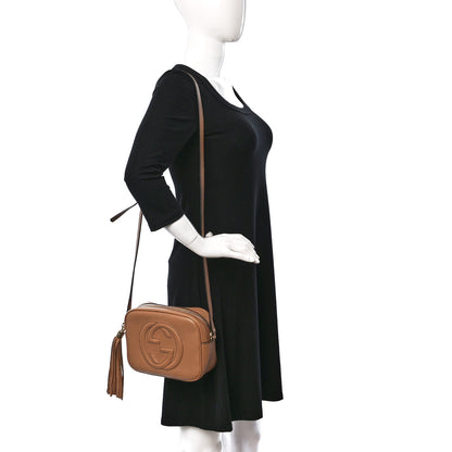 Gucci Pebbled Calfskin Small Soho Disco Bag Camelia 2 of 12