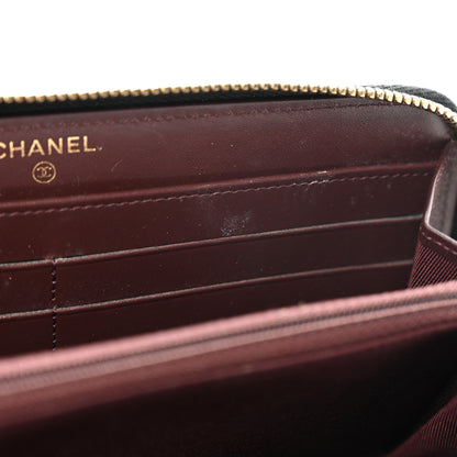 Chanel Caviar Quilted Large Gusset Zip Around Wallet Black 7 of 10