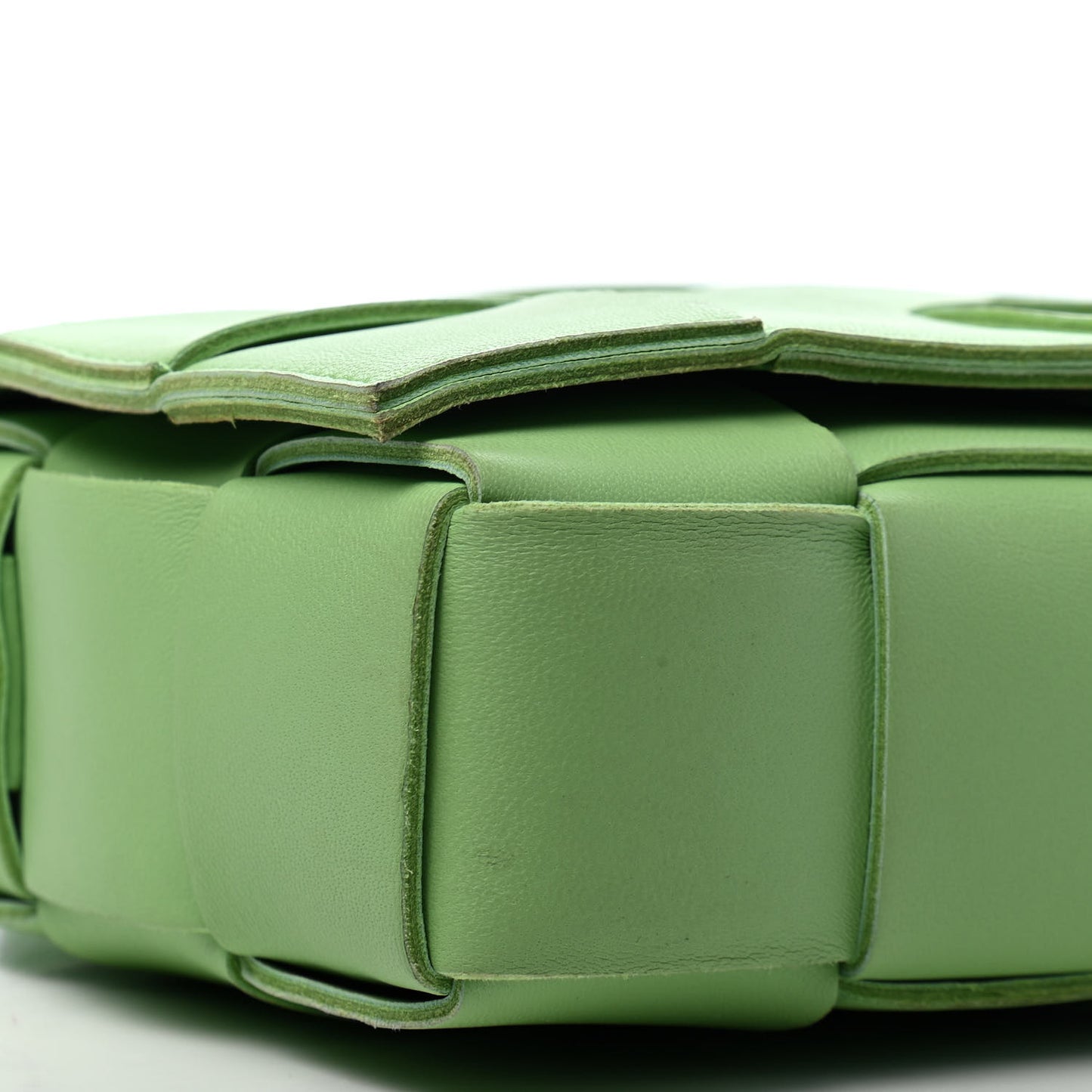 Nappa Maxi Intreccio Cassette Bag Pistachio