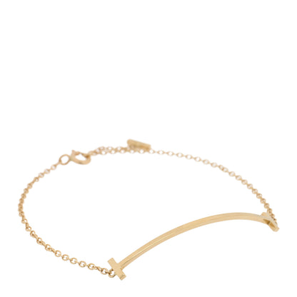 Tiffany 18K Yellow Gold T Smile Bracelet 1 of 3