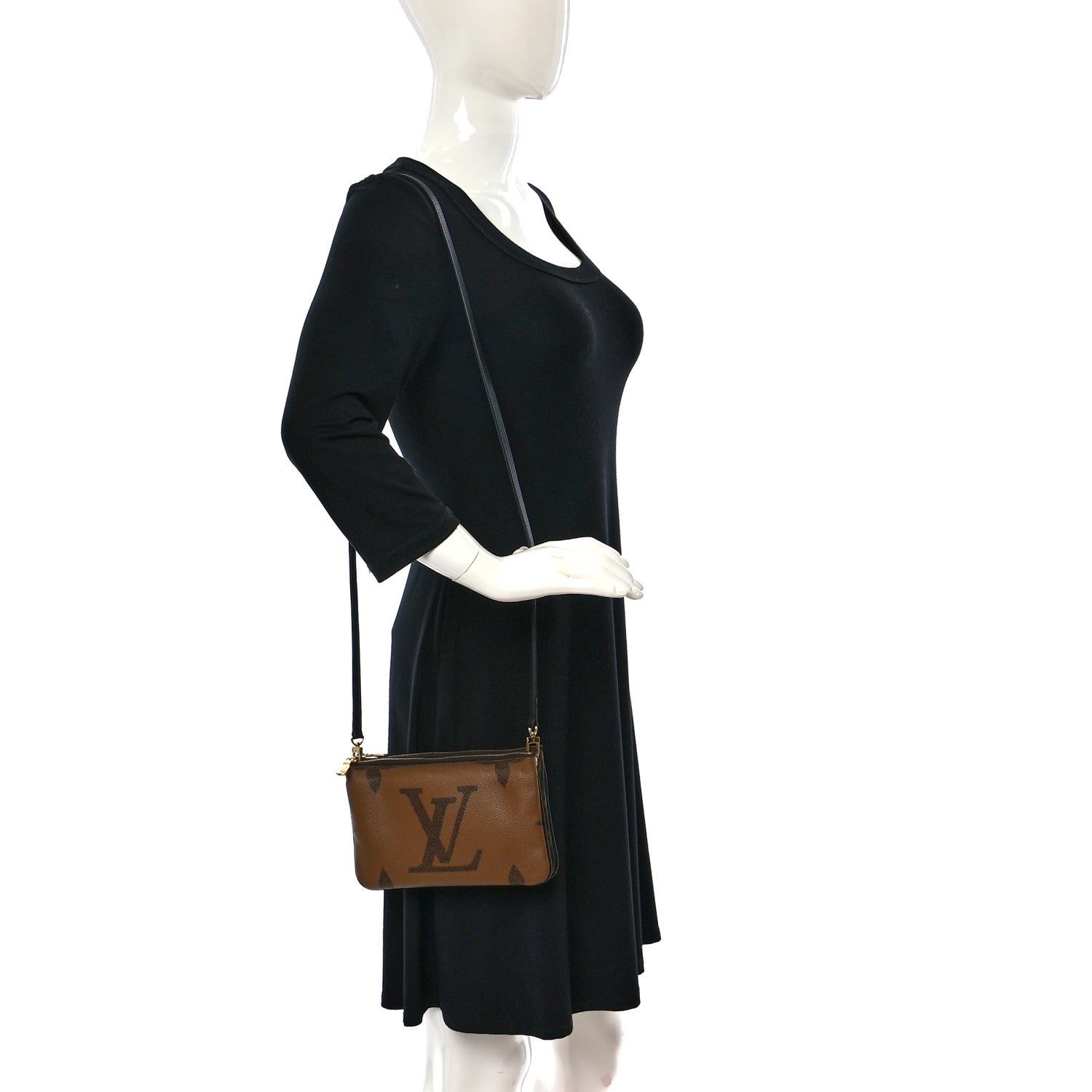 Louis Vuitton Reverse Monogram Giant Double Zip Pochette 3 of 9
