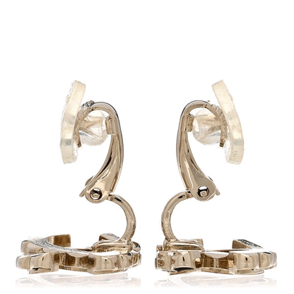 Chanel Enamel CC Earrings Gold Black White 3 of 5