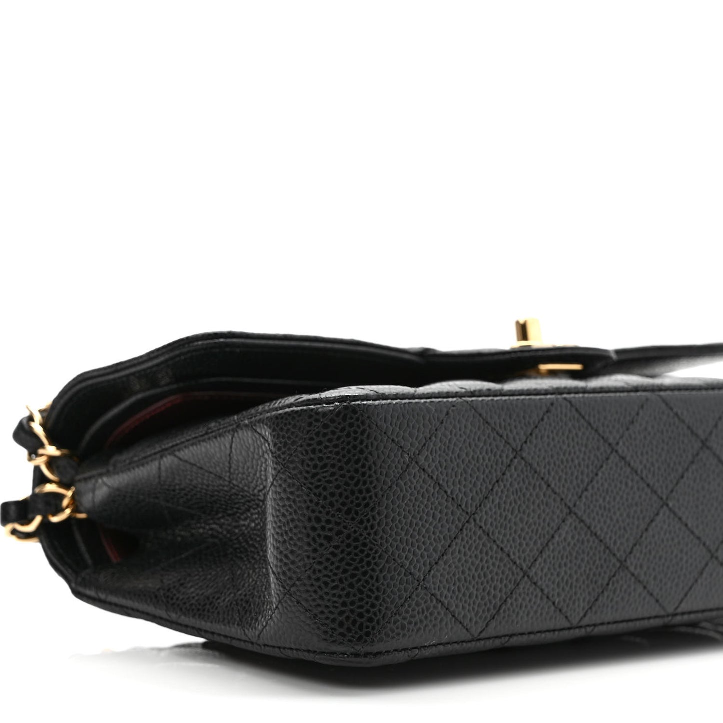 Caviar Quilted Small Double Flap Black