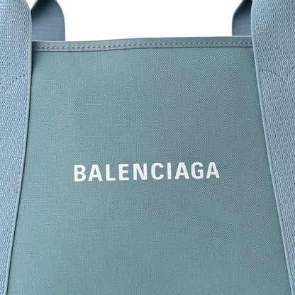 Balenciaga Cotton Canvas Calfskin S Navy Cabas Blue 9 of 12
