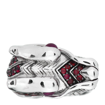 John Hardy Sterling Silver Ruby Naga Dragon Ring 52 6 3 of 6