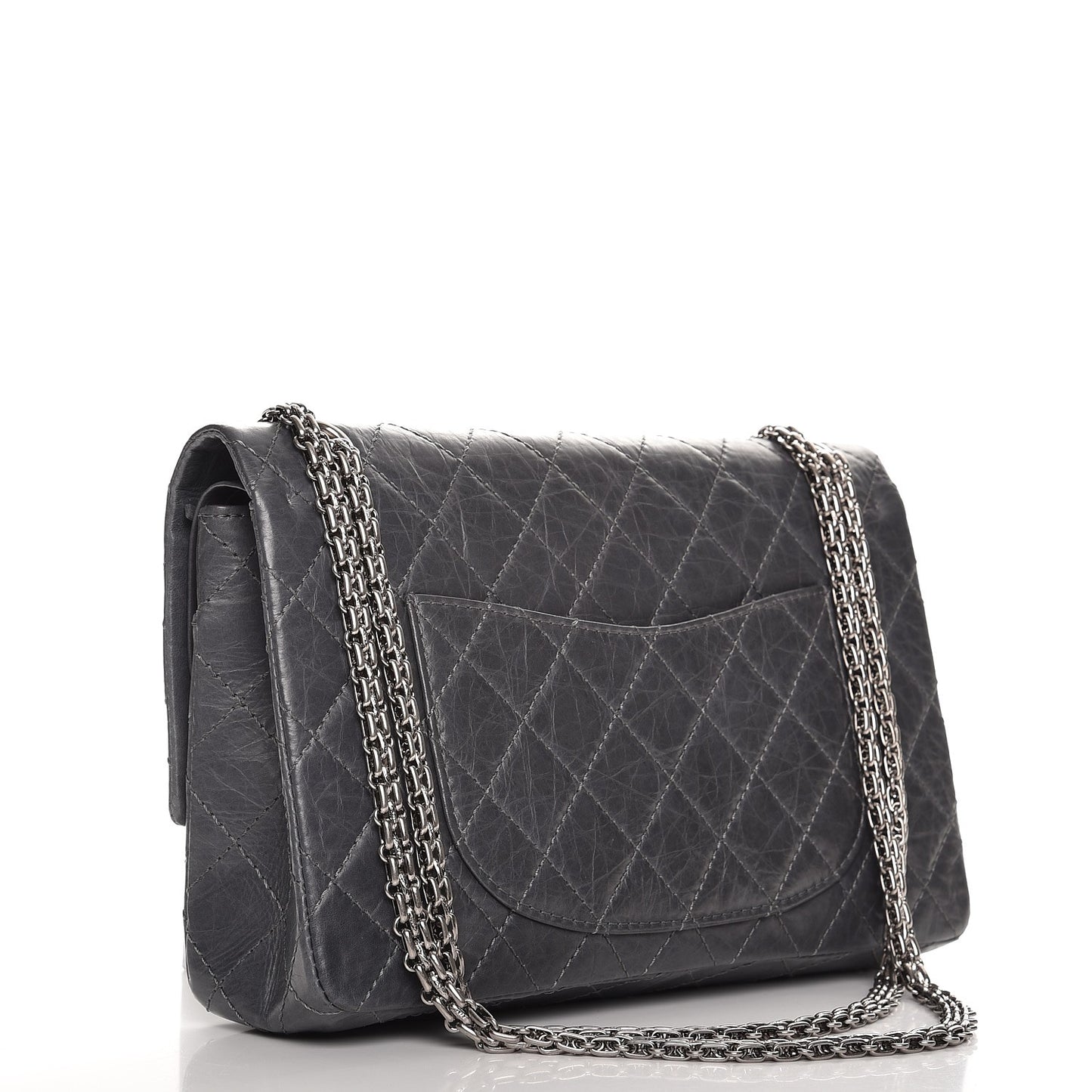 Aged Calfskin Quilted 2.55 Reissue 226 Flap Grey
