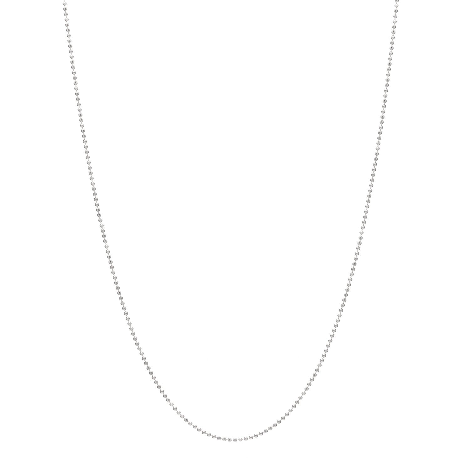 Tiffany Sterling Silver 1.2mm Bead Chain Necklace 16" 1 of 7
