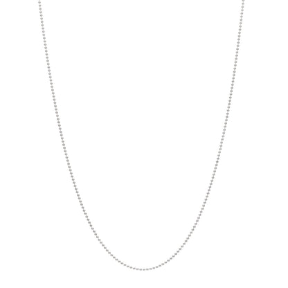 Tiffany Sterling Silver 1.2mm Bead Chain Necklace 16" 1 of 7