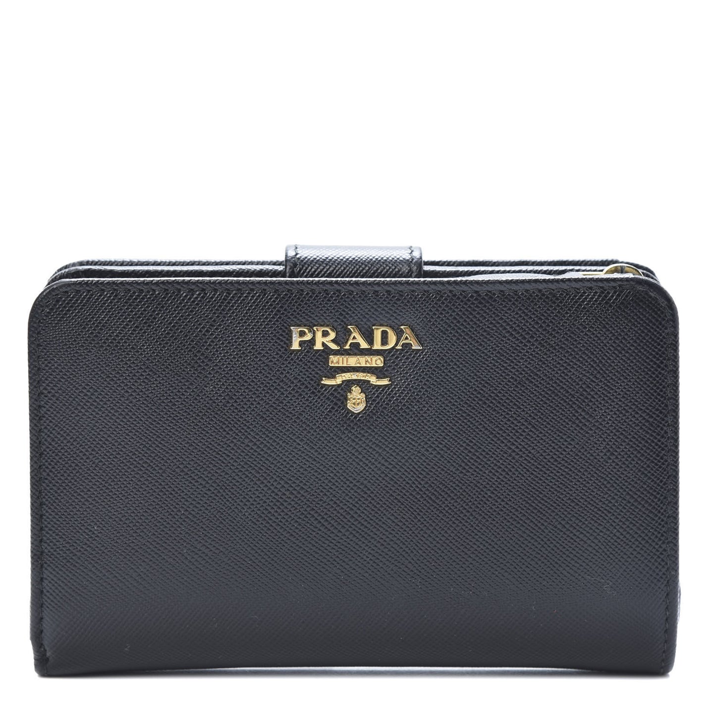 Saffiano Metal Compact Wallet Black