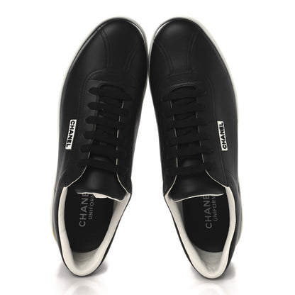 Chanel Calfskin CC Mens Sneakers 44 Black 2 of 8