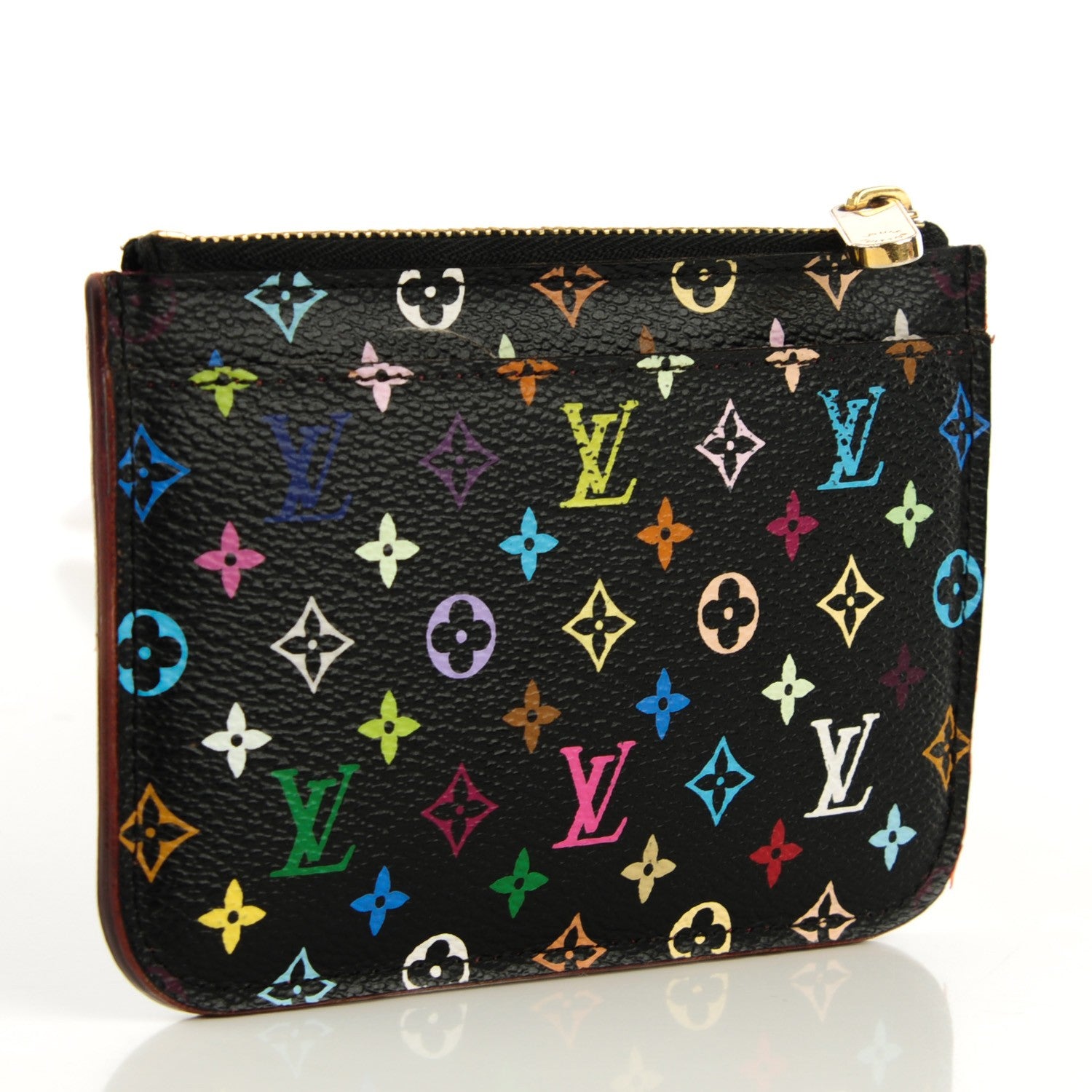 Louis Vuitton Monogram Multicolor Key Pouch Black Grenade 3 of 7