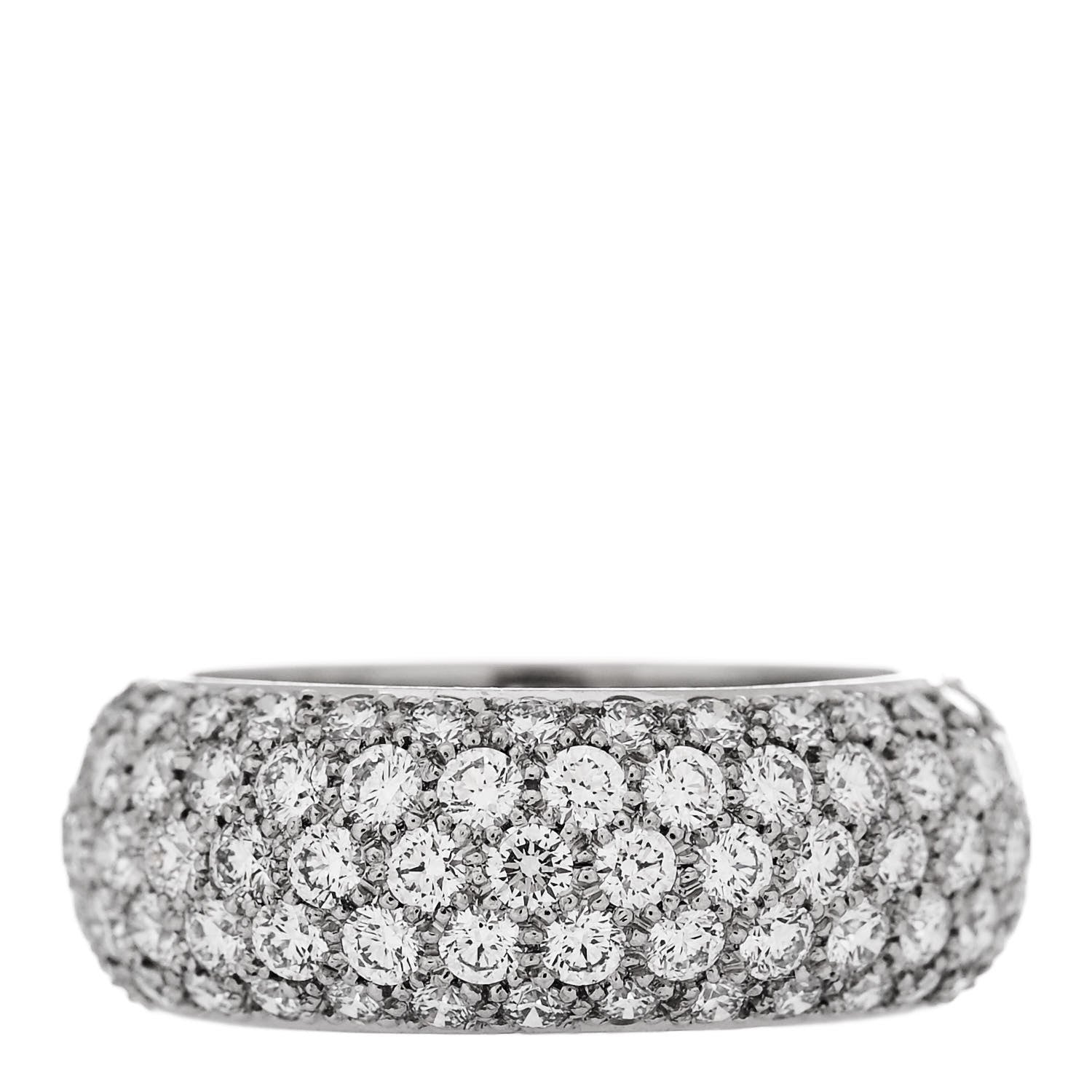 Tiffany Platinum Diamond Wide Soleste Band Ring 53 6.5 3 of 5
