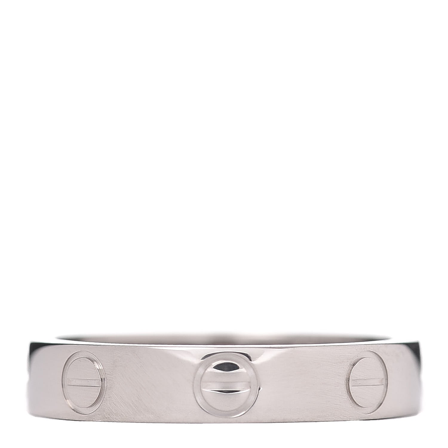 Cartier 18K White Gold 3.5mm LOVE Wedding Band Ring 50 5.25 3 of 4