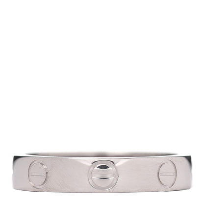 Cartier 18K White Gold 3.5mm LOVE Wedding Band Ring 50 5.25 3 of 4
