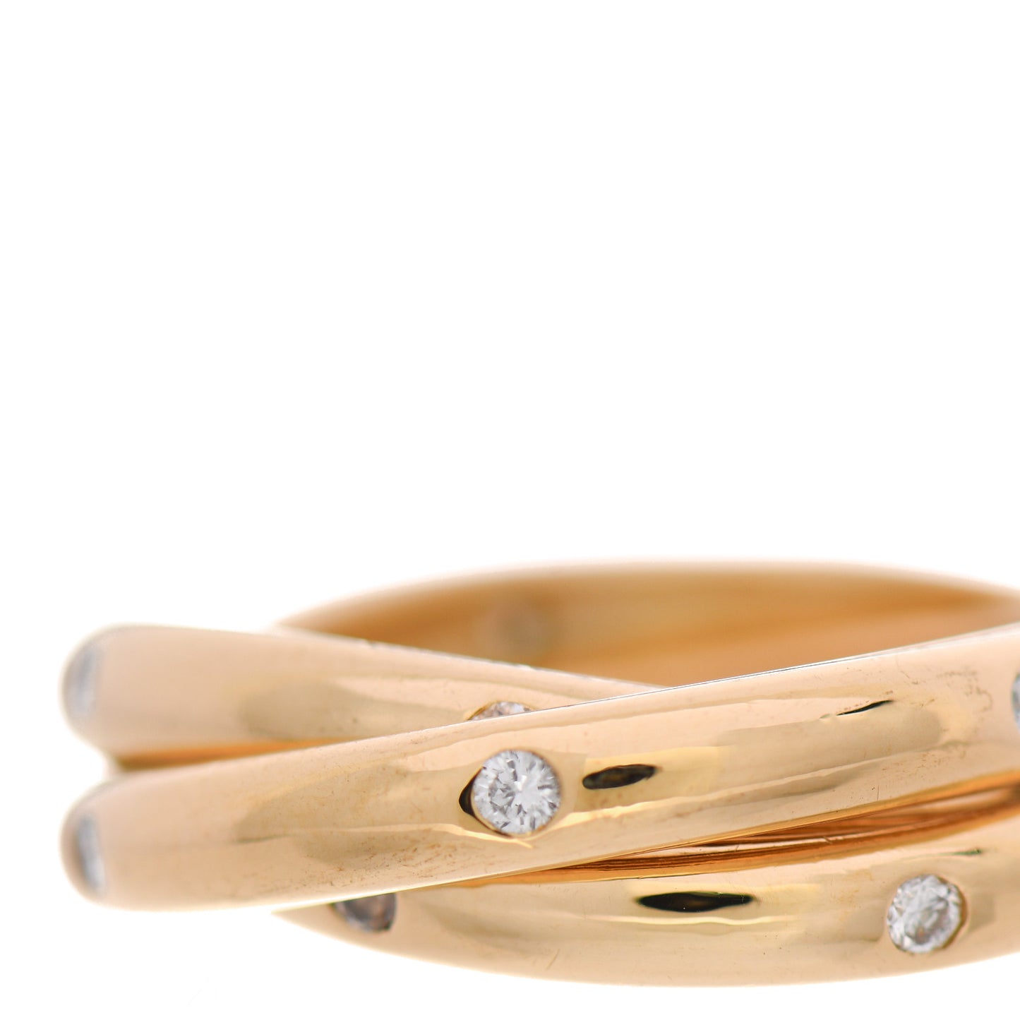 18K Yellow Gold Diamond Constellation Trinity Ring 49 5