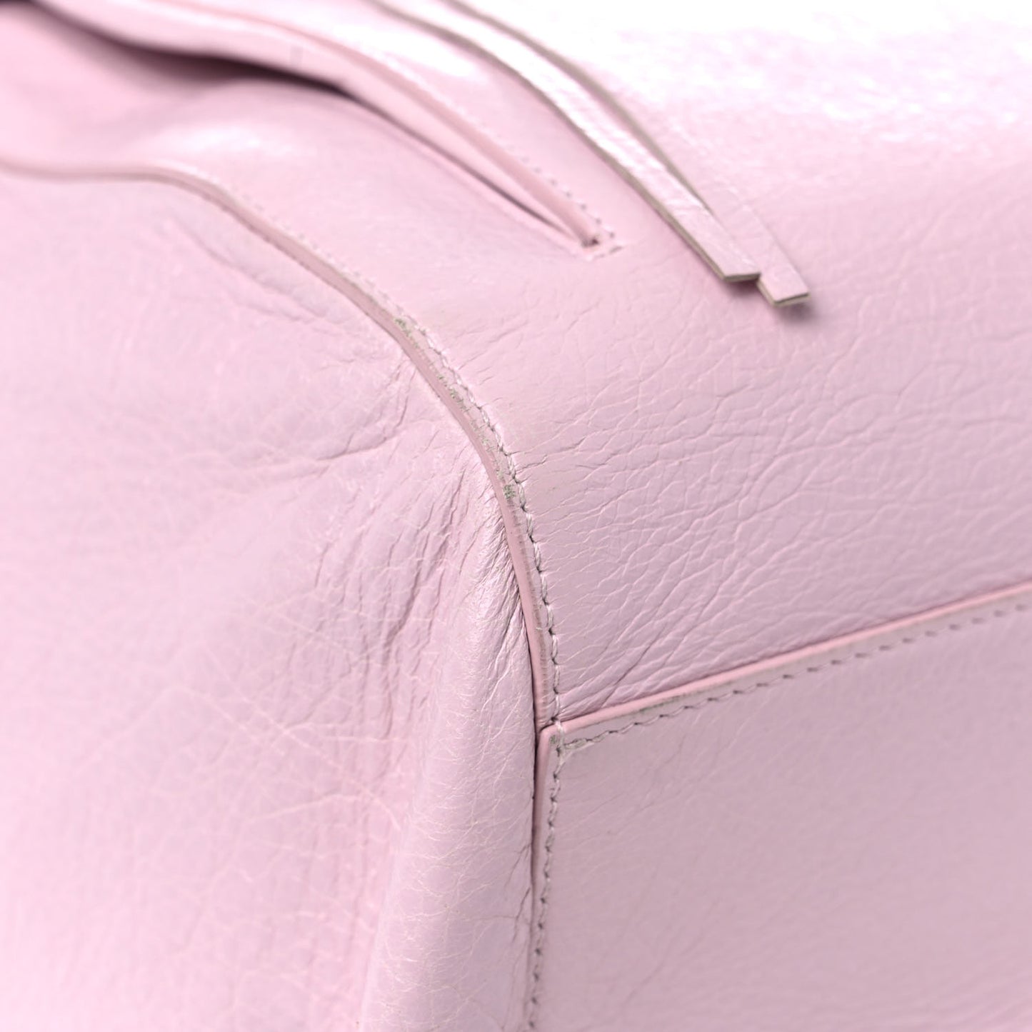 Agneau Classic Hardware Zip Traveler Backpack Rose Poudre Rose Petunia