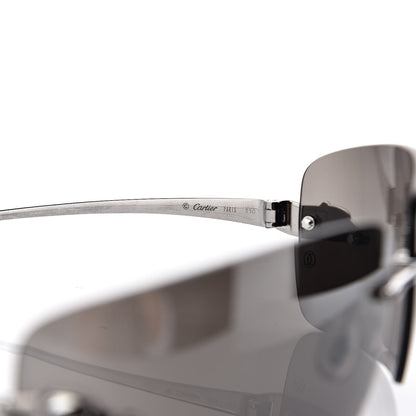 Cartier Panthere De Square Sunglasses Black Silver 5 of 8